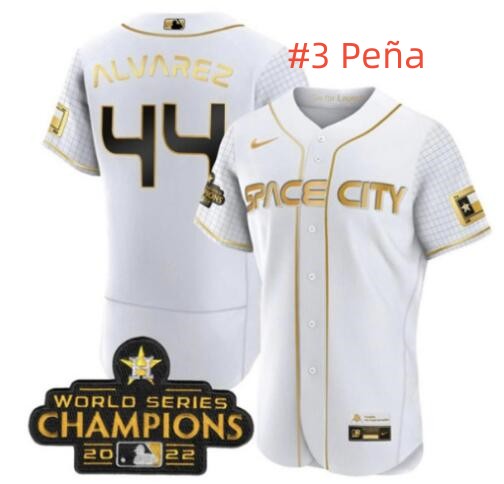 Men's Houston Astros #3 Jeremy Pena 2022 World Series Champions Jersey Men's Houston Astros #3 Jeremy Pena 2022 World Series Champions Jersey