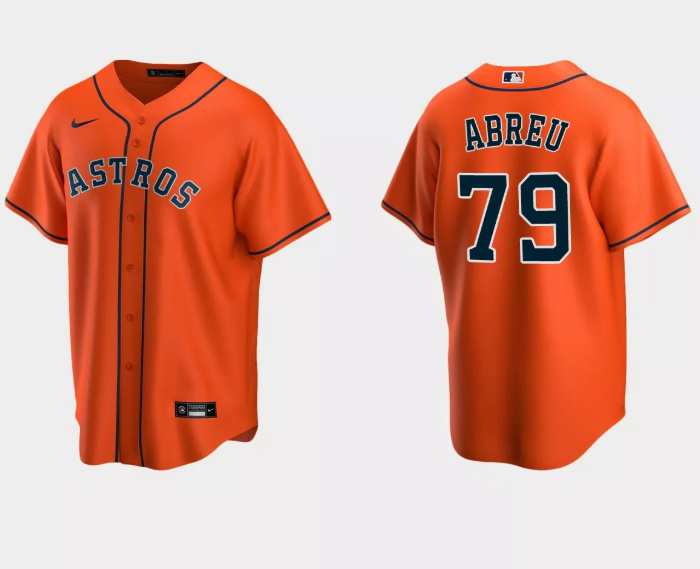 Men's Houston Astros #79 José Abreu Orange Cool Base Stitched Jersey Men's Houston Astros #79 José Abreu Orange Cool Base Stitched Jersey