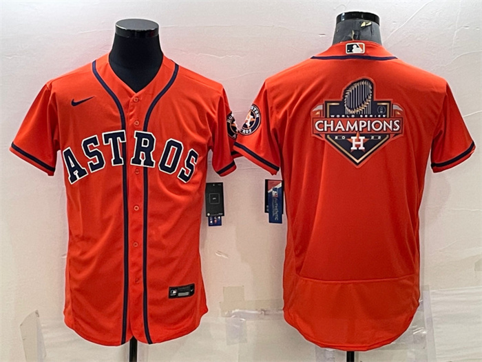 Men's Houston Astros Orange 2022 World Series Champions Team Big Logo Flex Base Men's Houston Astros Orange 2022 World Series Champions Team Big Logo Flex Base