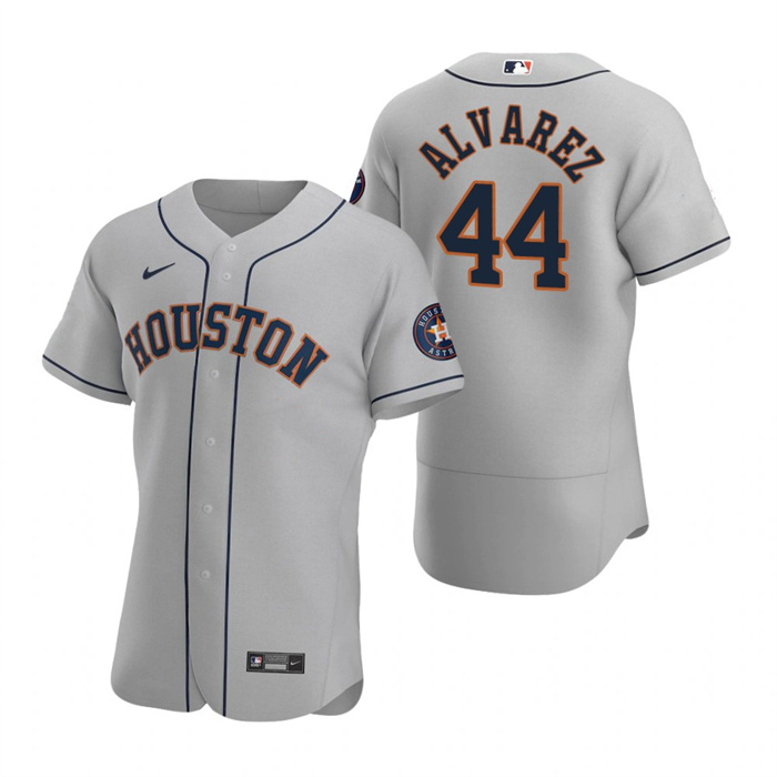 Men's Houston Astros #44 Yordan Alvarez Gray Flex Base Stitched Jersey Men's Houston Astros #44 Yordan Alvarez Gray Flex Base Stitched Jersey