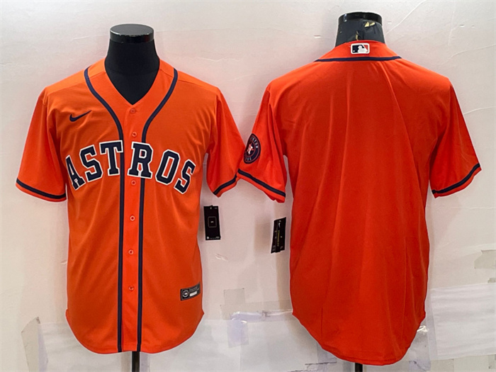 Men's Houston Astros Blank Orange With Patch Cool Base Stitched Jersey Men's Houston Astros Blank Orange With Patch Cool Base Stitched Jersey