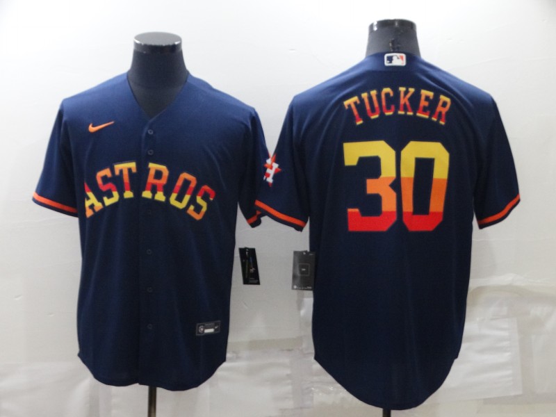 Men's Houston Astros #30 Kyle Tucker 2022 Navy Cool Base Stitched Jersey Men's Houston Astros #30 Kyle Tucker 2022 Navy Cool Base Stitched Jersey