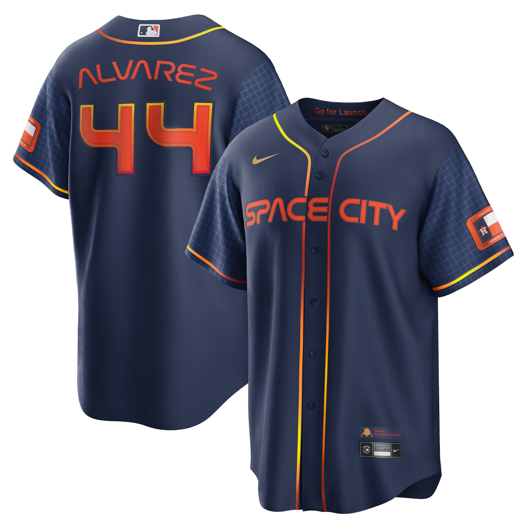 Men's Houston Astros #44 Yordan Alvarez 2022 Navy City Connect Cool Base Stitched Jersey Men's Houston Astros #44 Yordan Alvarez 2022 Navy City Connect Cool Base Stitched Jersey