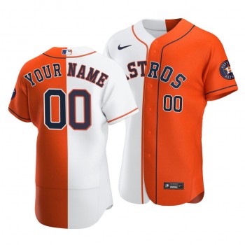 Astros Custom Split White Orange Two-Tone Jersey Astros Custom Split White Orange Two-Tone Jersey
