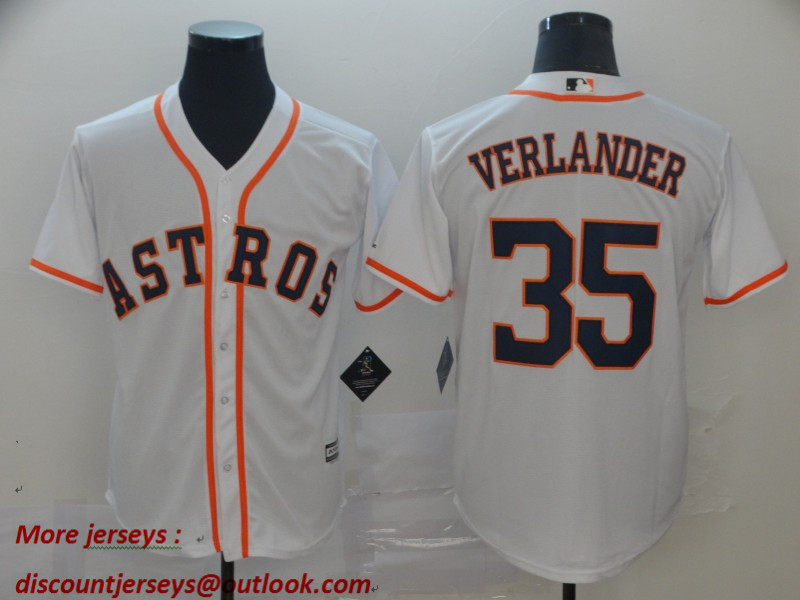 Astros 35 Justin Verlander White Cool Base Jersey Astros 35 Justin Verlander White Cool Base Jersey