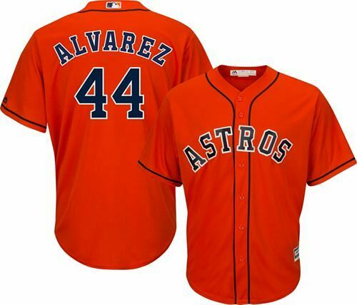 Astros 44 Yordan Alvarez Orange Cool Base Jersey Astros 44 Yordan Alvarez Orange Cool Base Jersey