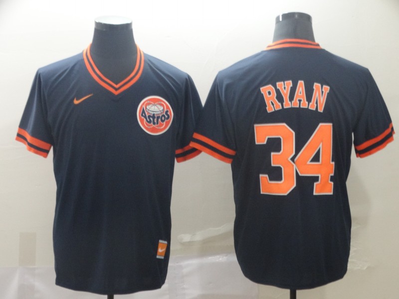 Astros 34 Nolan Ryan Navy Throwback Jersey Astros 34 Nolan Ryan Navy Throwback Jersey