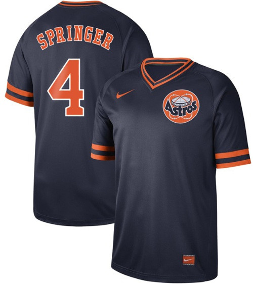 Astros #4 George Springer Navy Authentic Cooperstown Collection Stitched Baseball Jersey Astros #4 George Springer Navy Authentic Cooperstown Collection Stitched Baseball Jersey