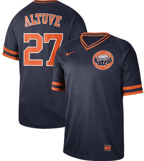 Astros #27 Jose Altuve Navy Authentic Cooperstown Collection Stitched Baseball Jersey Astros #27 Jose Altuve Navy Authentic Cooperstown Collection Stitched Baseball Jersey