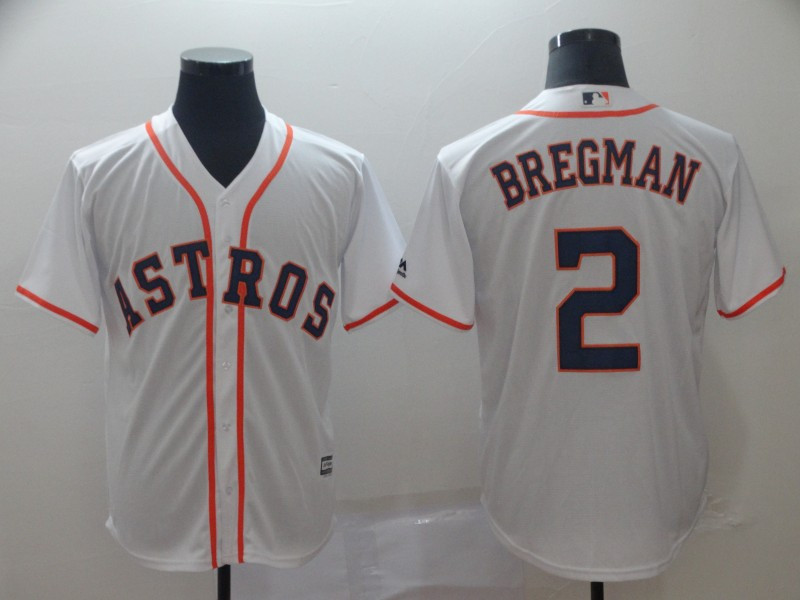 Astros 2 Alex Bregman White Cool Base Jersey Astros 2 Alex Bregman White Cool Base Jersey