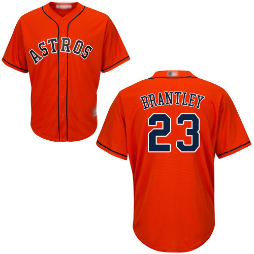 Astros #23 Michael Brantley Orange New Cool Base Stitched Baseball Jersey Astros #23 Michael Brantley Orange New Cool Base Stitched Baseball Jersey
