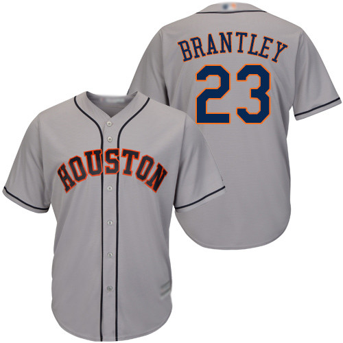 Astros #23 Michael Brantley Grey New Cool Base Stitched Baseball Jersey Astros #23 Michael Brantley Grey New Cool Base Stitched Baseball Jersey