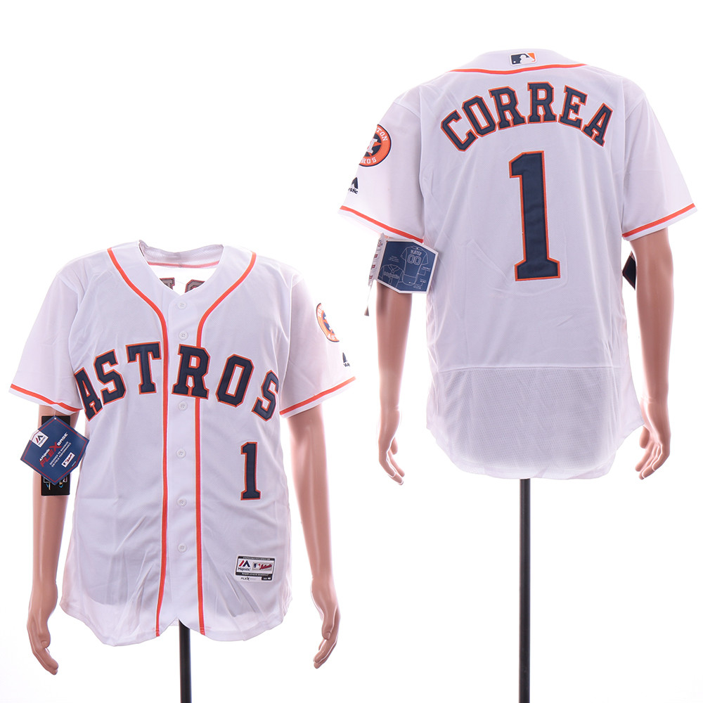 Astros 1 Carlos Correa White Flexbase Jersey Astros 1 Carlos Correa White Flexbase Jersey