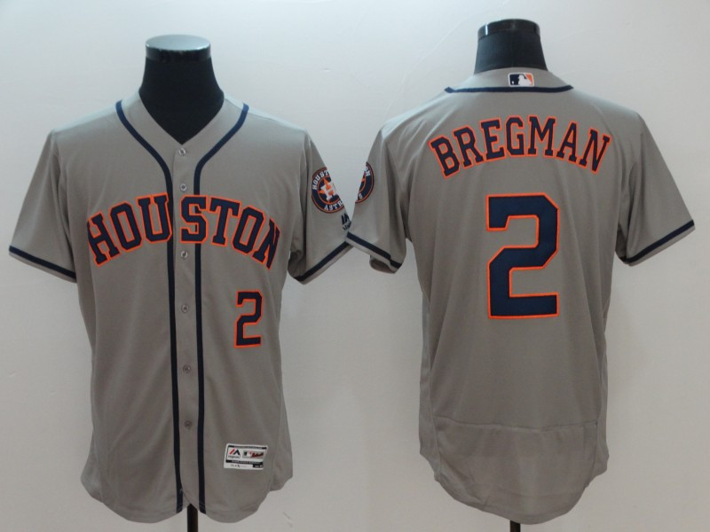 Astros 2 Alex Bregman Gray Flexbase Jersey Astros 2 Alex Bregman Gray Flexbase Jersey