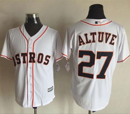 Astros #27 Jose Altuve White New Cool Base Stitched MLB Jersey Astros #27 Jose Altuve White New Cool Base Stitched MLB Jersey