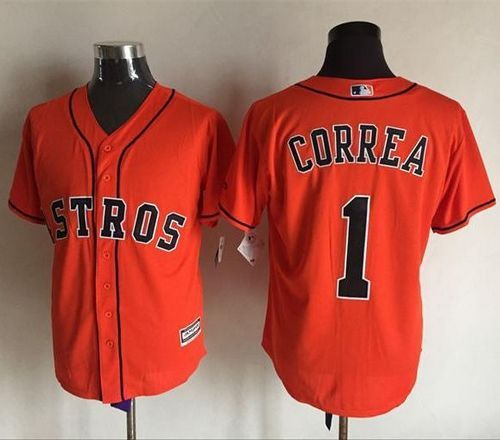 Astros #1 Carlos Correa Orange New Cool Base Stitched MLB Jersey Astros #1 Carlos Correa Orange New Cool Base Stitched MLB Jersey