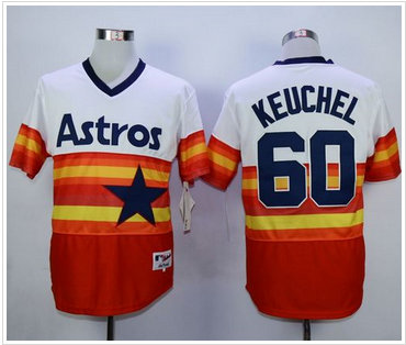 Houston Astros #60 Dallas Keuchel White Orange 1980 Turn Back The Clock Stitched MLB Jersey Houston Astros #60 Dallas Keuchel White Orange 1980 Turn Back The Clock Stitched MLB Jersey