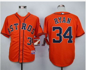 Houston Astros #34 Nolan Ryan Orange Cool Base Stitched Baseball Jersey Houston Astros #34 Nolan Ryan Orange Cool Base Stitched Baseball Jersey