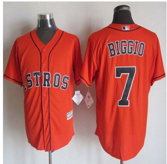 Houston Astros #7 Craig Biggio Orange New Cool Base Stitched Baseball Jersey Houston Astros #7 Craig Biggio Orange New Cool Base Stitched Baseball Jersey