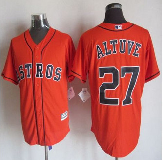 Houston Astros #27 Jose Altuve Orange New Cool Base Stitched Baseball Jersey Houston Astros #27 Jose Altuve Orange New Cool Base Stitched Baseball Jersey