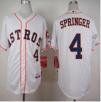 Houston Astros #4 George Springer White Cool Base Stitched Baseball Jersey Houston Astros #4 George Springer White Cool Base Stitched Baseball Jersey