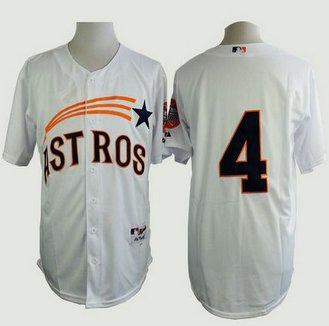 Houston Astros #4 George Springer White 1965 Turn Back The Clock Stitched Baseball jersey Houston Astros #4 George Springer White 1965 Turn Back The Clock Stitched Baseball jersey
