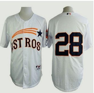 Houston Astros #28 Jon Singleton White 1965 Turn Back The Clock Stitched Baseball jersey Houston Astros #28 Jon Singleton White 1965 Turn Back The Clock Stitched Baseball jersey