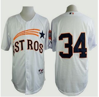 Houston Astros #34 Nolan Ryan White 1965 Turn Back The Clock Stitched Baseball Jersey Houston Astros #34 Nolan Ryan White 1965 Turn Back The Clock Stitched Baseball Jersey