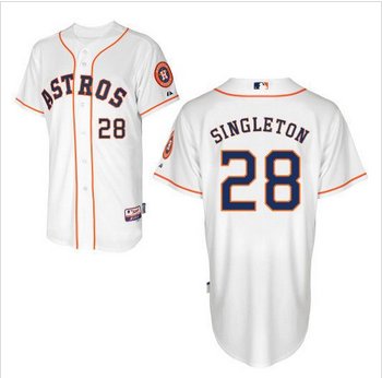 Houston Astros #28 Jon Singleton White Home Cool Base Stitched Baseball Jersey Houston Astros #28 Jon Singleton White Home Cool Base Stitched Baseball Jersey