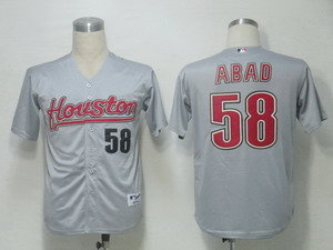 MLB Jerseys Houston Astros 58 Abad Grey MLB Jerseys Houston Astros 58 Abad Grey