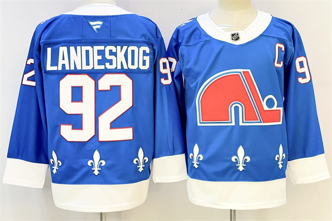 Men's Colorado Avalanche #92 Gabriel Landeskog Blue 2025 26 With C Patch Alternate Stitched Jersey Men's Colorado Avalanche #92 Gabriel Landeskog Blue 2025 26 With C Patch Alternate Stitched Jersey