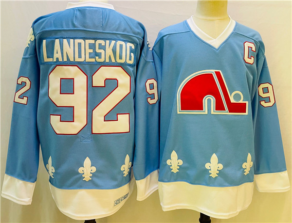 Men's Colorado Avalanche #92 Gabriel Landeskog Blue Stitched Jersey Men's Colorado Avalanche #92 Gabriel Landeskog Blue Stitched Jersey