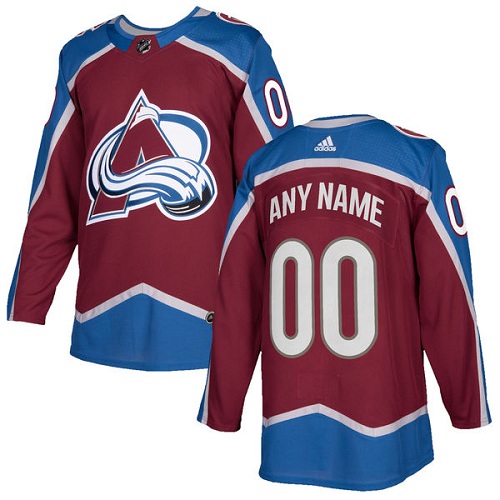Men's Adidas Avalanche Personalized Authentic Burgundy Red Home NHL Jersey Men's Adidas Avalanche Personalized Authentic Burgundy Red Home NHL Jersey