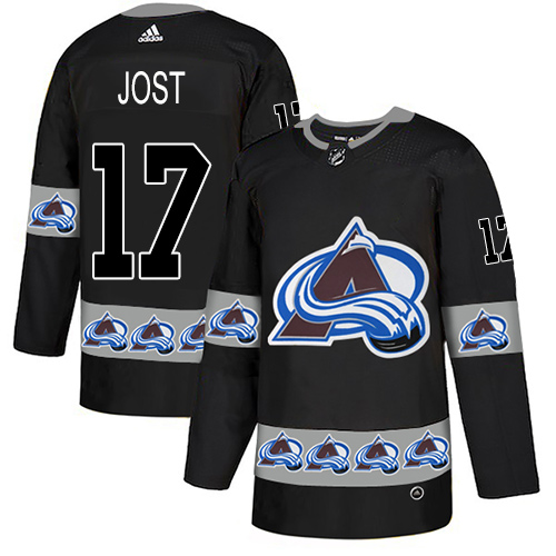 Adidas Avalanche #17 Tyson Jost Black Authentic Team Logo Fashion Stitched NHL Jersey Adidas Avalanche #17 Tyson Jost Black Authentic Team Logo Fashion Stitched NHL Jersey