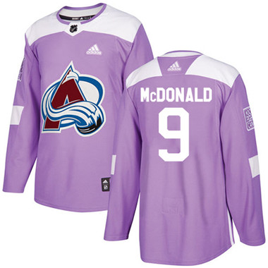 Adidas Avalanche #9 Lanny McDonald Purple Authentic Fights Cancer Stitched NHL Jersey Adidas Avalanche #9 Lanny McDonald Purple Authentic Fights Cancer Stitched NHL Jersey