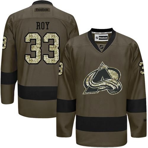 Avalanche #33 Patrick Roy Green Salute to Service Stitched NHL Jersey Avalanche #33 Patrick Roy Green Salute to Service Stitched NHL Jersey