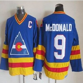 Colorado Avalanche #9 Lanny Mcdonald Blue CCM Throwback Stitched NHL Jersey Colorado Avalanche #9 Lanny Mcdonald Blue CCM Throwback Stitched NHL Jersey