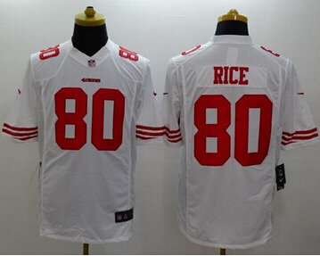 NEW San Francisco 49ers #80 Jerry Rice White NFL Limited Jersey