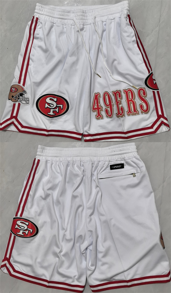 Men's San Francisco 49ers White Shorts (Run Small) Men's San Francisco 49ers White Shorts (Run Small)