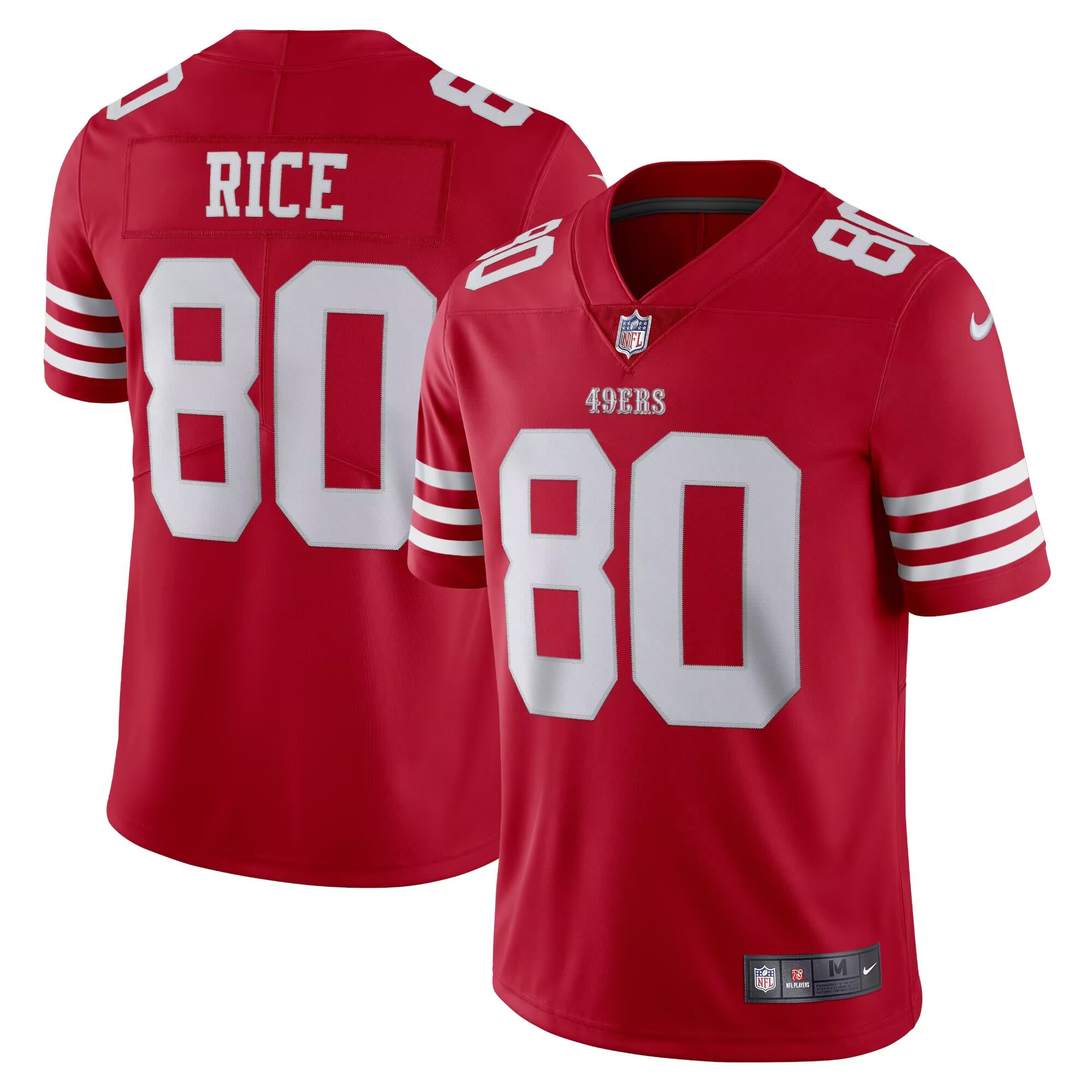 Men's San Francisco 49ers #80 Jerry Rice Red F.U.S.E. Vapor Untouchable Limited Stitched Football Jersey Men's San Francisco 49ers #80 Jerry Rice Red F.U.S.E. Vapor Untouchable Limited Stitched Football Jersey