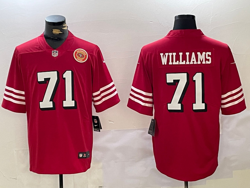 Men's San Francisco 49ers #71 Trent Williams Red Vapor Untouchable Limited Stitched Football Jersey 2 Men's San Francisco 49ers #71 Trent Williams Red Vapor Untouchable Limited Stitched Football Jersey 2