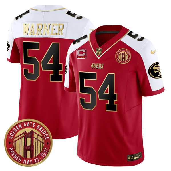 Men's San Francisco 49ers #54 Fred Warner Red F.U.S.E. Golden Gate Bridge With 3-Star C Patch Alternate Vapor Limited Stitched Football Jersey Men's San Francisco 49ers #54 Fred Warner Red F.U.S.E. Golden Gate Bridge With 3-Star C Patch Alternate Vapor Limited Stitched Football Jersey