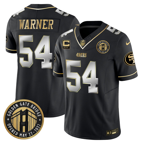 Men's San Francisco 49ers #54 Fred Warner Black F.U.S.E. Golden Gate Bridge With 3-Star C Patch Vapor Limited Stitched Football Jersey Men's San Francisco 49ers #54 Fred Warner Black F.U.S.E. Golden Gate Bridge With 3-Star C Patch Vapor Limited Stitched Football Jersey