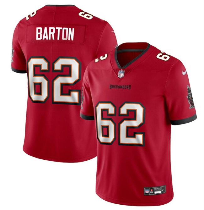 Men's Tampa Bay Buccaneers #62 Graham Barton Red 2024 Draft Vapor Limited Stitched Jersey Men's Tampa Bay Buccaneers #62 Graham Barton Red 2024 Draft Vapor Limited Stitched Jersey