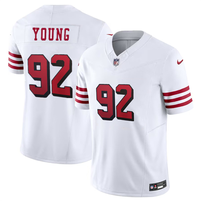 Men's San Francisco 49ers #92 Chase Young New White 2023 F.U.S.E. Stitched Football Jersey Men's San Francisco 49ers #92 Chase Young New White 2023 F.U.S.E. Stitched Football Jersey