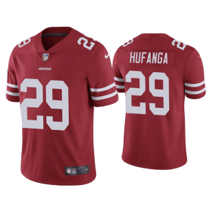Men's 49ers #29 Talanoa Hufanga Red Vapor Limited Jersey Size 4XL Men's 49ers #29 Talanoa Hufanga Red Vapor Limited Jersey Size 4XL