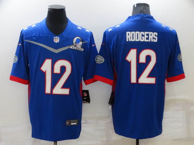 Nike Packers 12 Aaron Rodgers Blue 2022 NFC Pro Bowl Limited Jersey Nike Packers 12 Aaron Rodgers Blue 2022 NFC Pro Bowl Limited Jersey
