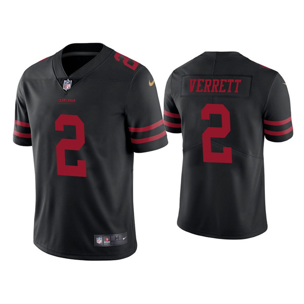 Men's 49ers #2 Jason Verrett Black Vapor Limited Jersey Men's 49ers #2 Jason Verrett Black Vapor Limited Jersey