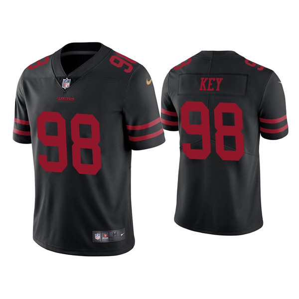 Men's 49ers #98 Arden Key Black Vapor Limited Jersey Men's 49ers #98 Arden Key Black Vapor Limited Jersey