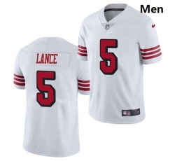 Men San Francisco 49ers #5 Trey Lance Jersey White 2021 Color Rush Limited Men San Francisco 49ers #5 Trey Lance Jersey White 2021 Color Rush Limited